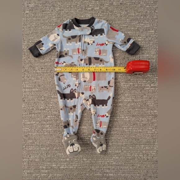 Carter's (Size 3 Months) Footed Fleece Sleepers/Pyjamas With Full Front Zipper - Picture 10 of 15